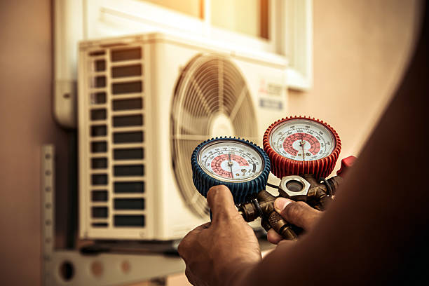 Professional Heat Pump Repair technician working in Blue Grass, IA